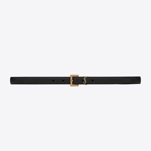 YSL NARROW MONOGRAM BELT